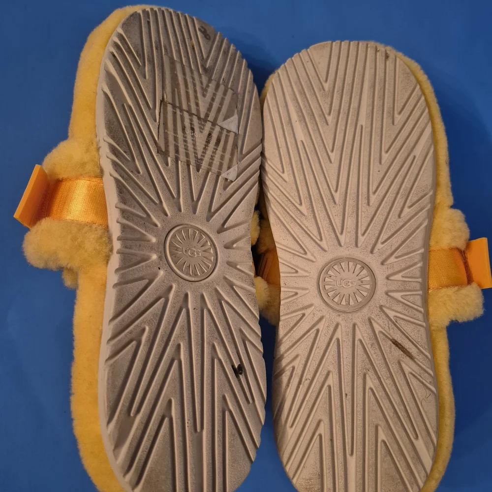 UGG Yellow Fuzzy Slippers